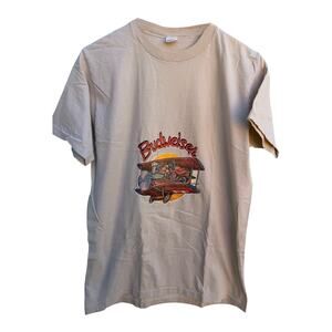 Vintage Budweiser Biplane Graphic T-Shirt Beige